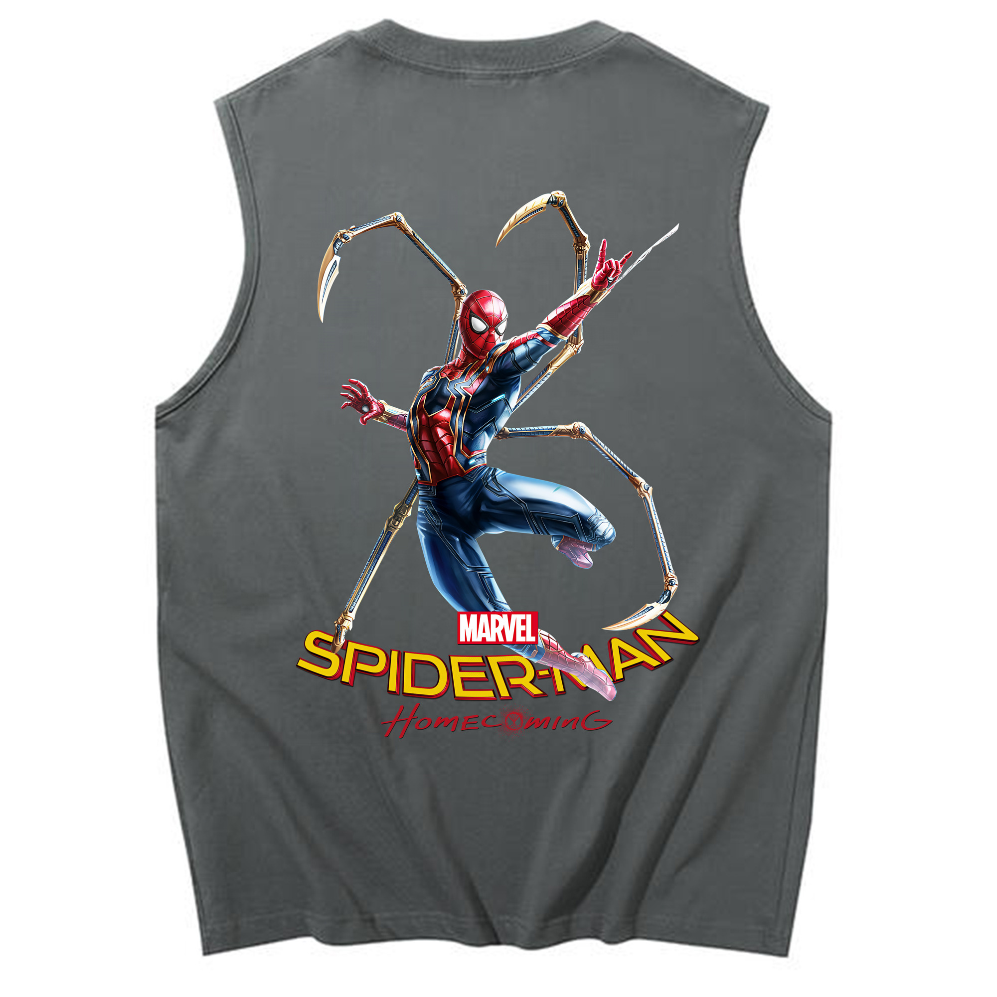 （画像用） Spider Man スパイダーマン コットン100％タンクトップ（背面プリント）